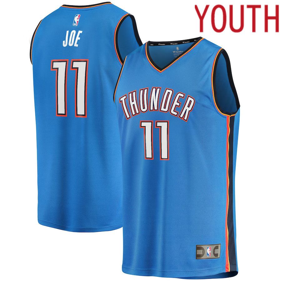 Youth Oklahoma City Thunder #11 Isaiah Joe Fanatics Branded Blue Fast Break Player NBA Jersey->customized nba jersey->Custom Jersey